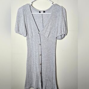 Women's Caution To The Wind Short Sleeve Button Up Dress, Size Medium